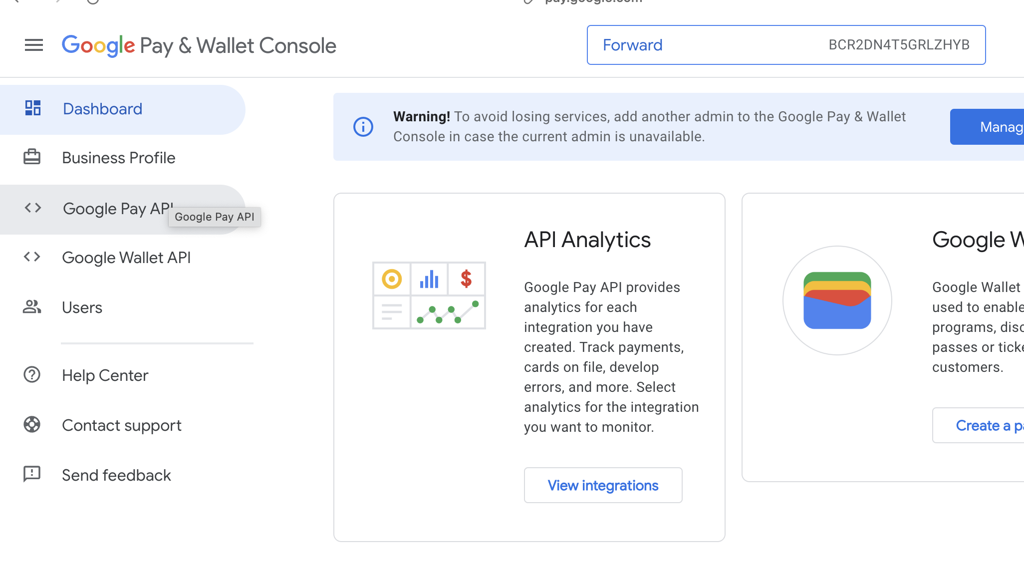 Google Pay Dashboard